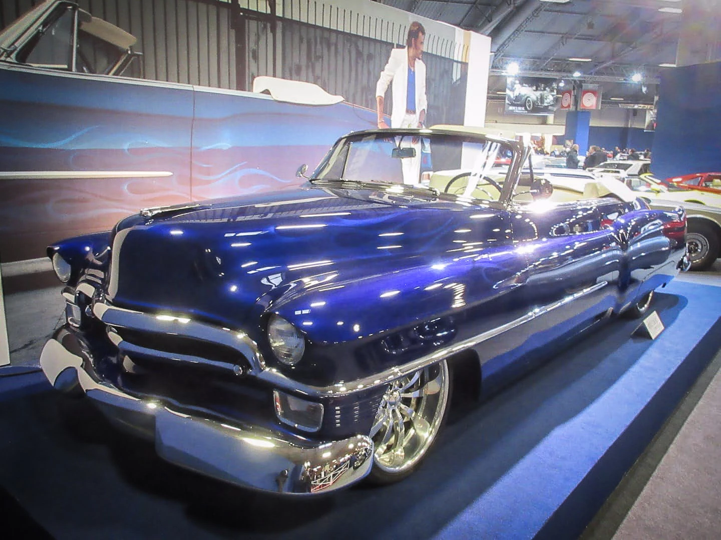 Hallyday's Cadillac on display at Retromobile