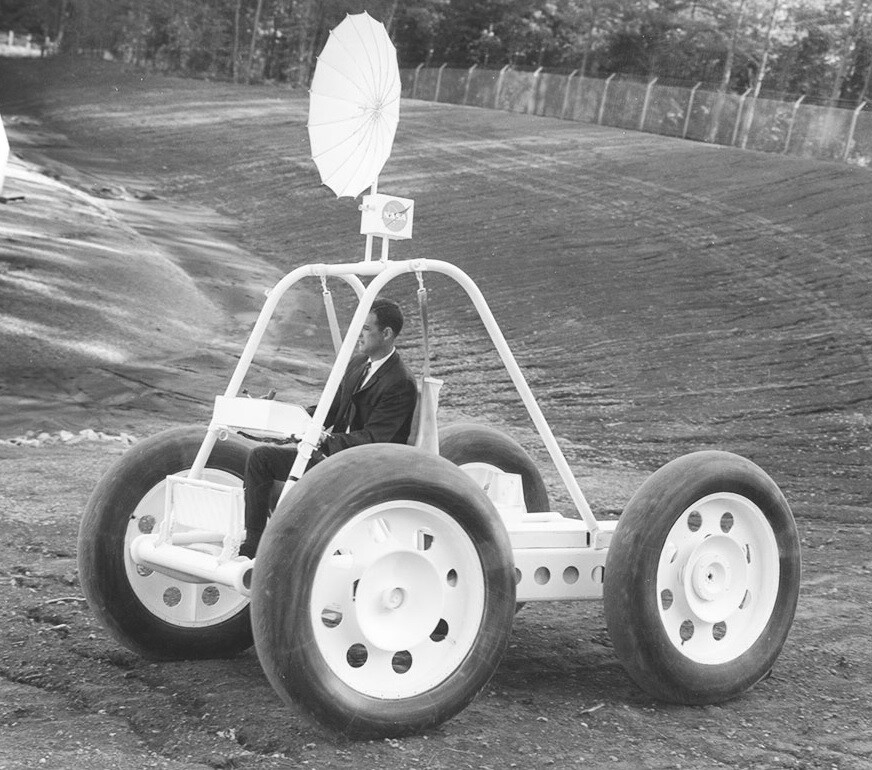 An original photograph of the LSSM prototype being put through its paces