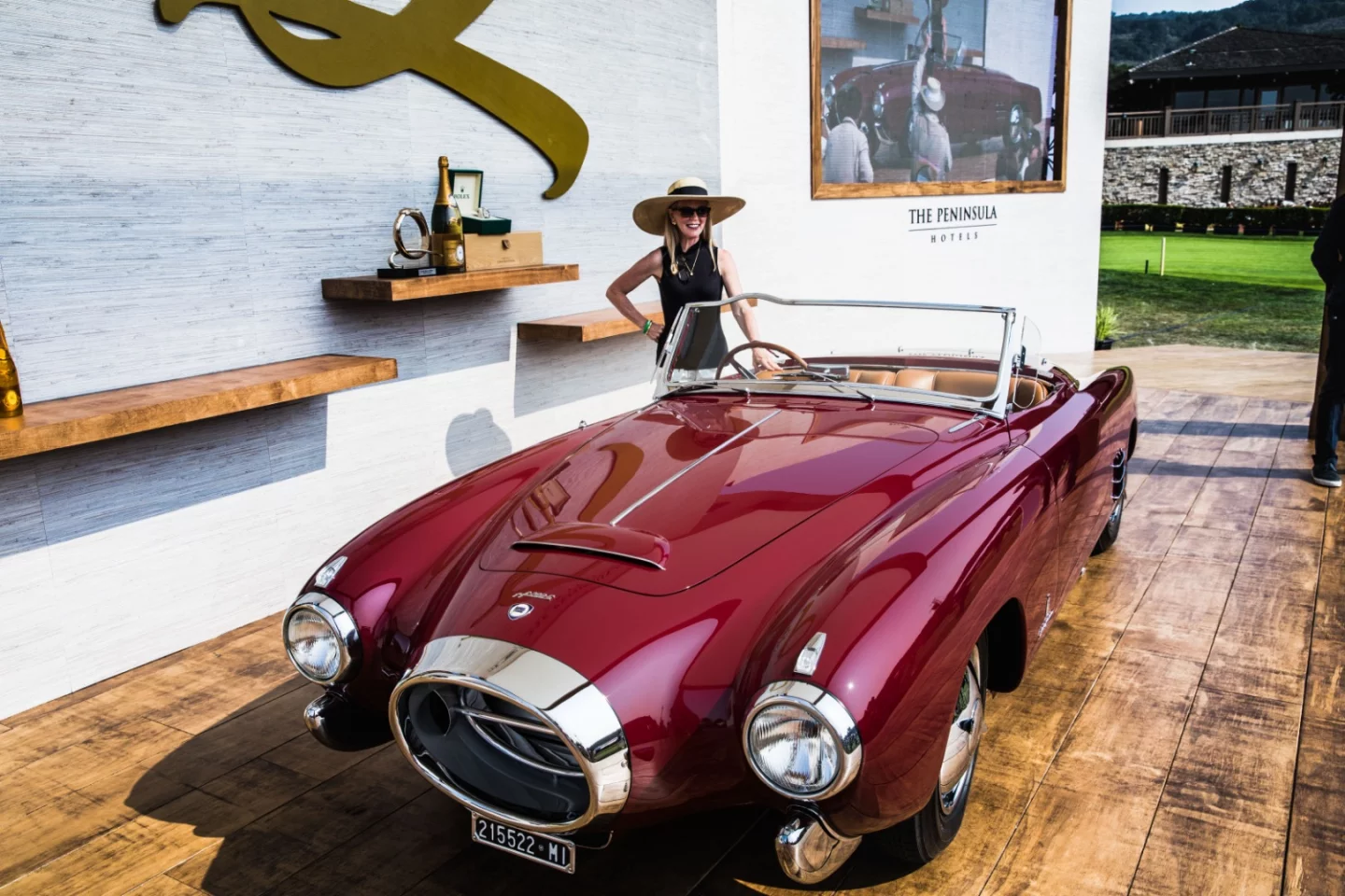 The 2018 'Best of Show' Award winner at 'the Quail', Anne Brockinton Lee, and her 1953 Lancia Aurelia Pinin Farina 200C