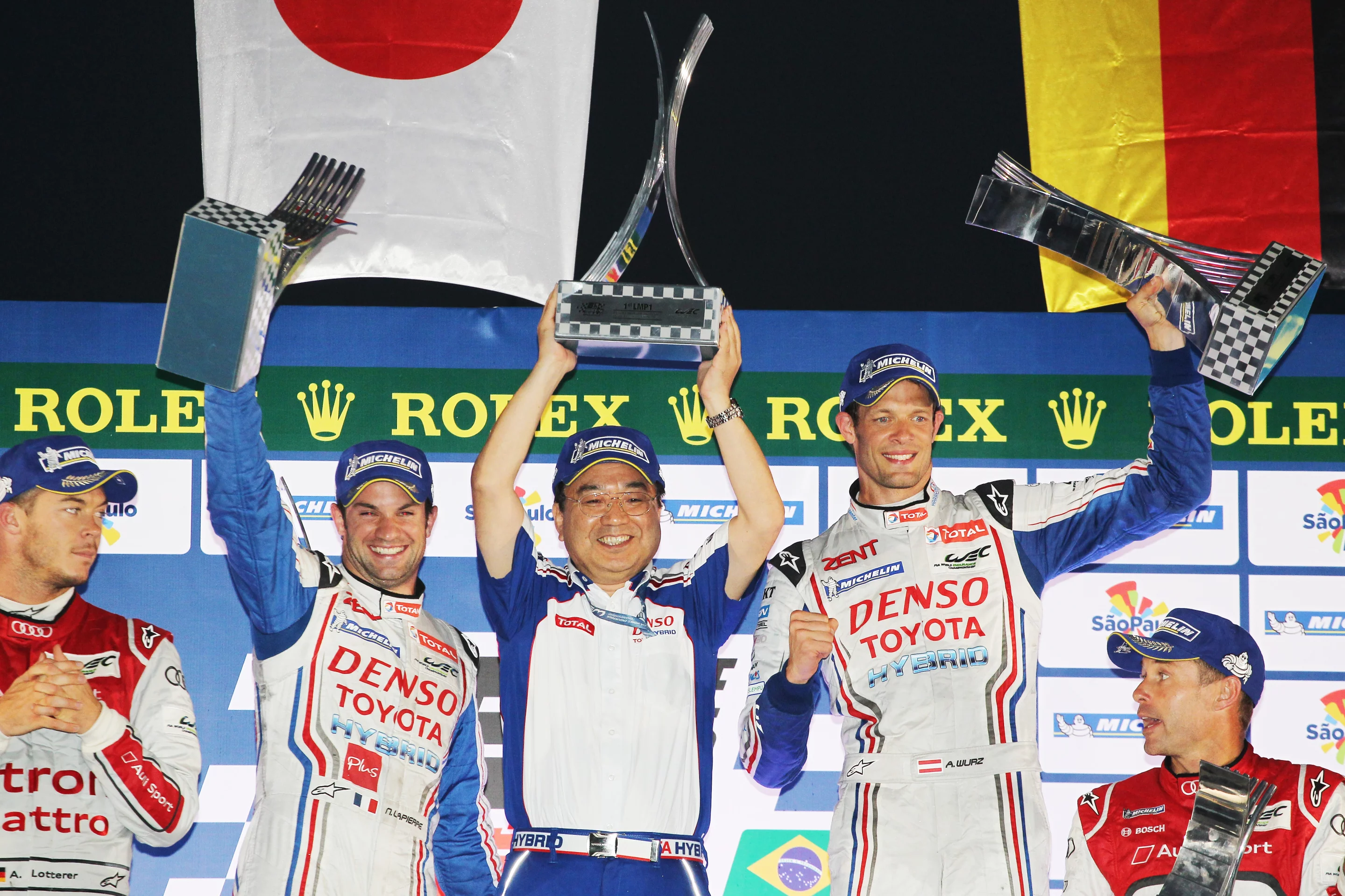 Victory was sweet for the Toyota team, and much earlier than expected