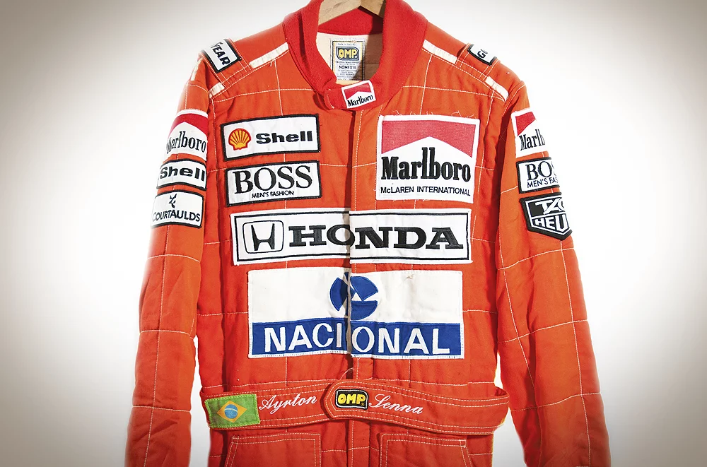 Now we're not quite sure if this is the same race suit that sold in Monaco in 2014, and it certainly appears to be different from the images, but it sold for £35,650 (US$56,593) on the same day as the helmet, at Silverstone Auctions' Race Retro Sale in February 2012