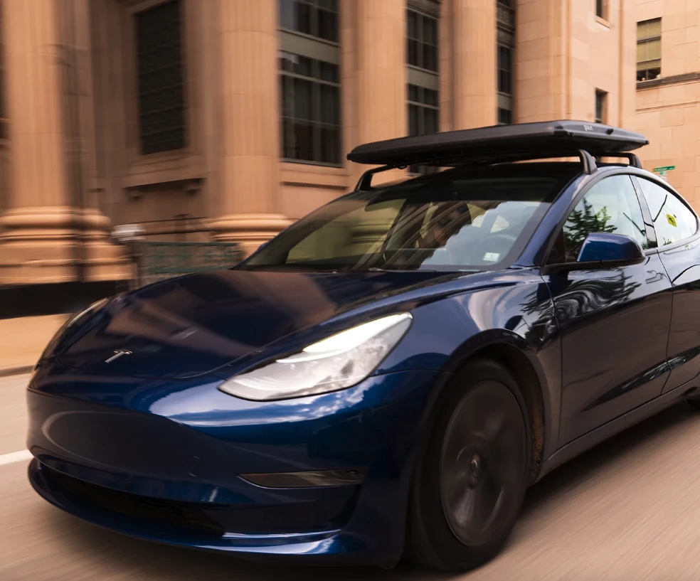 The EV Solar Charger measures 5 in tall and was designed to be as aerodynamic as possible