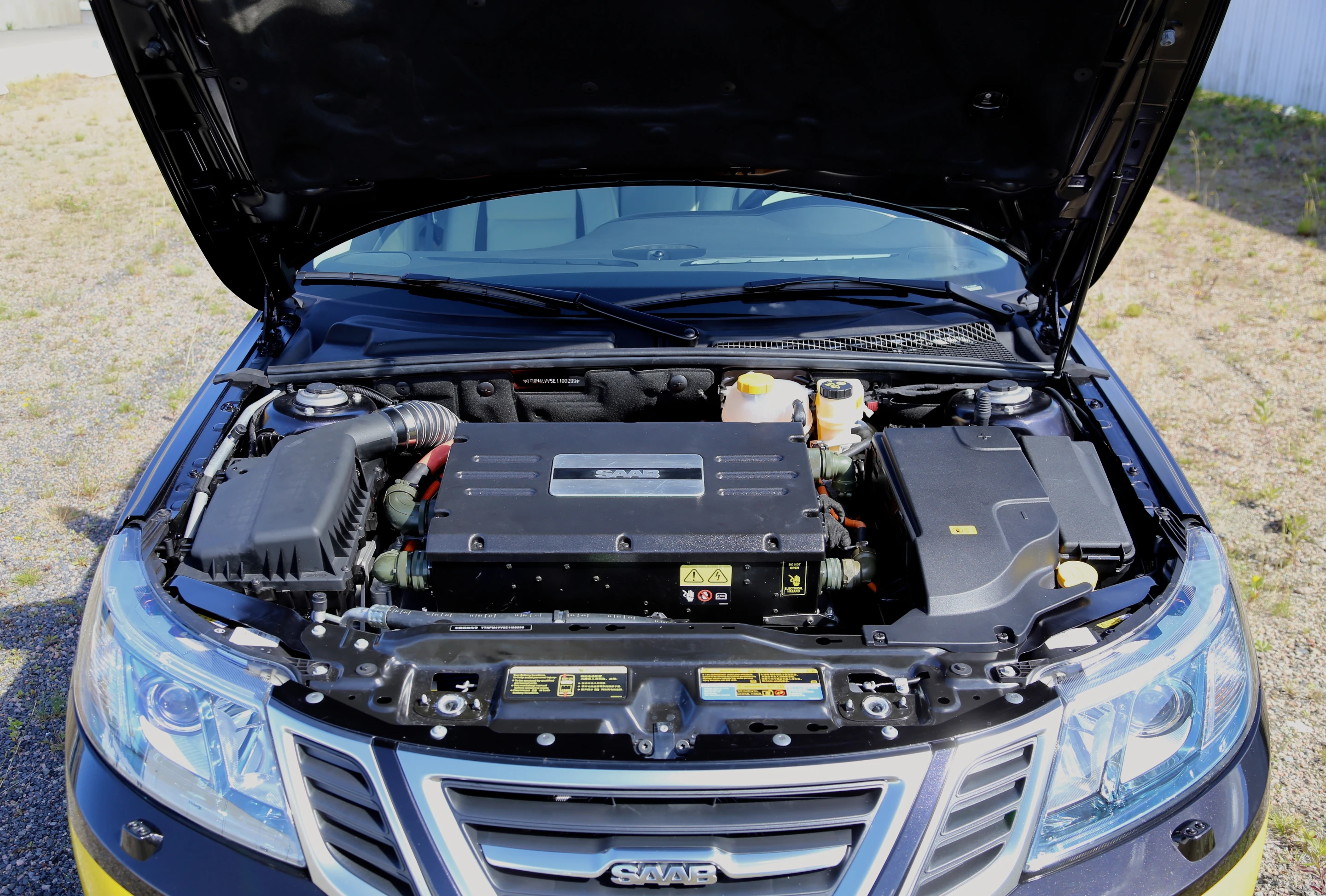 The NEVS Saab 9-3 Electric Vehicle is fitted with a 100 kW electric motor