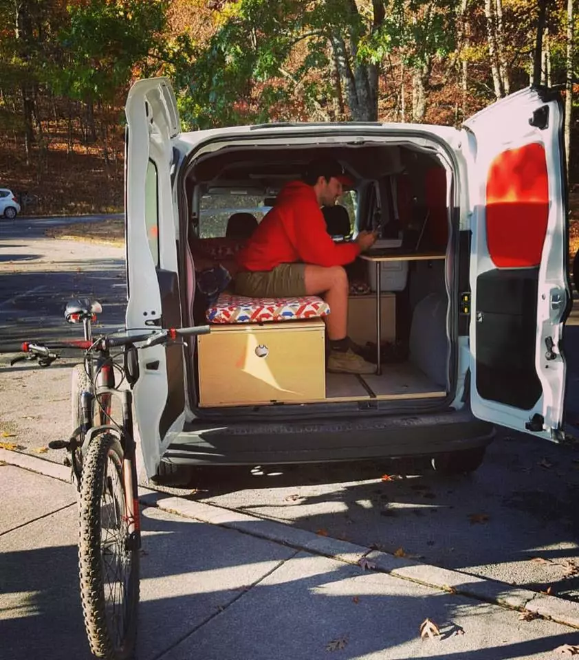 Getting a little work done inside