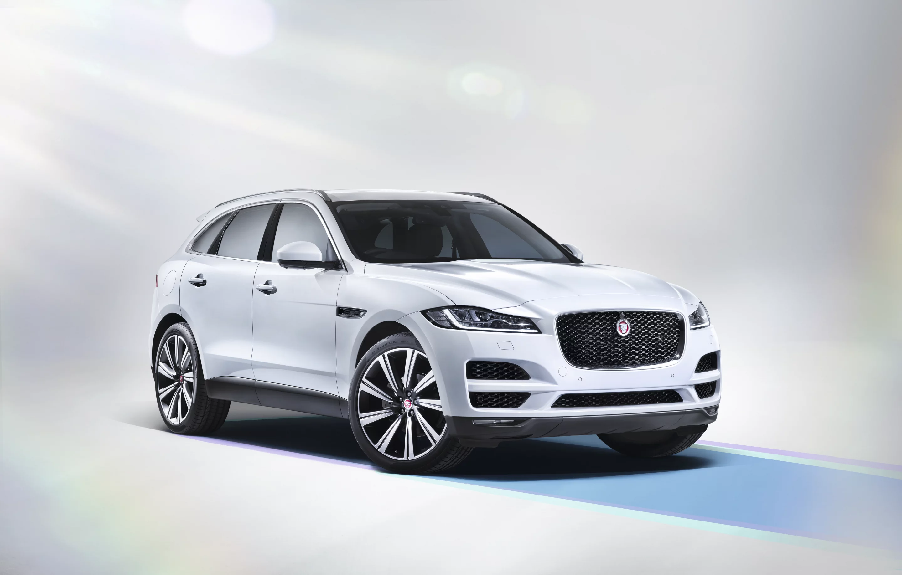 The F-Pace in white livery