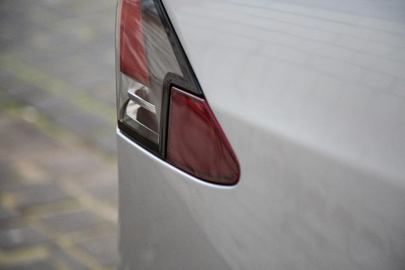 The charging port on the Tesla Model X