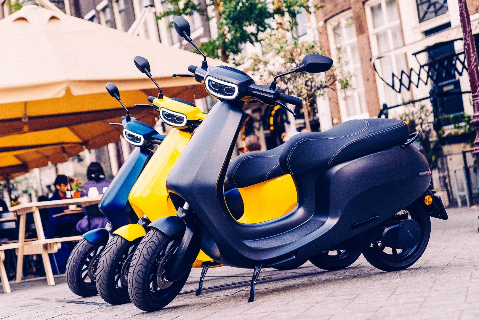 The AppScooter is due for release in Europe in the second half of 2019, with color options including yellow and blue