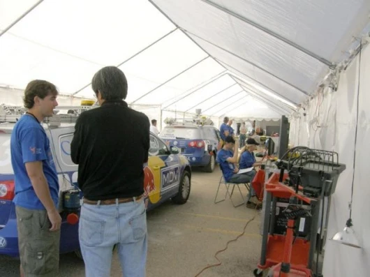 Inside the Stanford garage