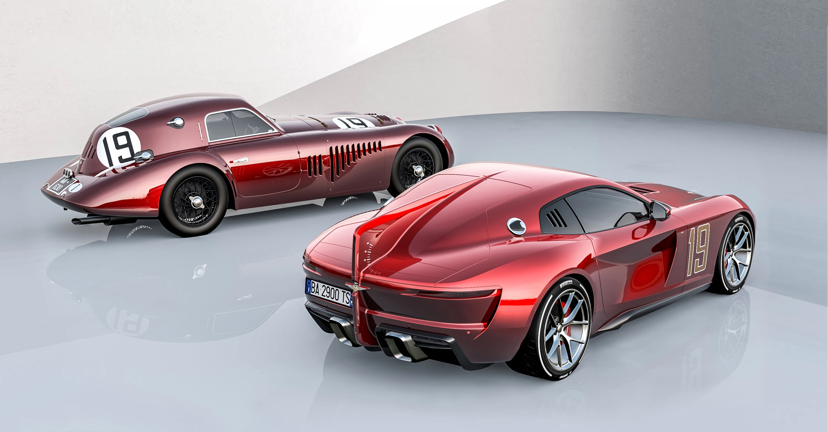 The Touring Superleggera Aero 3 and the 1938 Alfa Romeo 8C 2900 B LM Coupé Berlinetta Aerodinamica #19