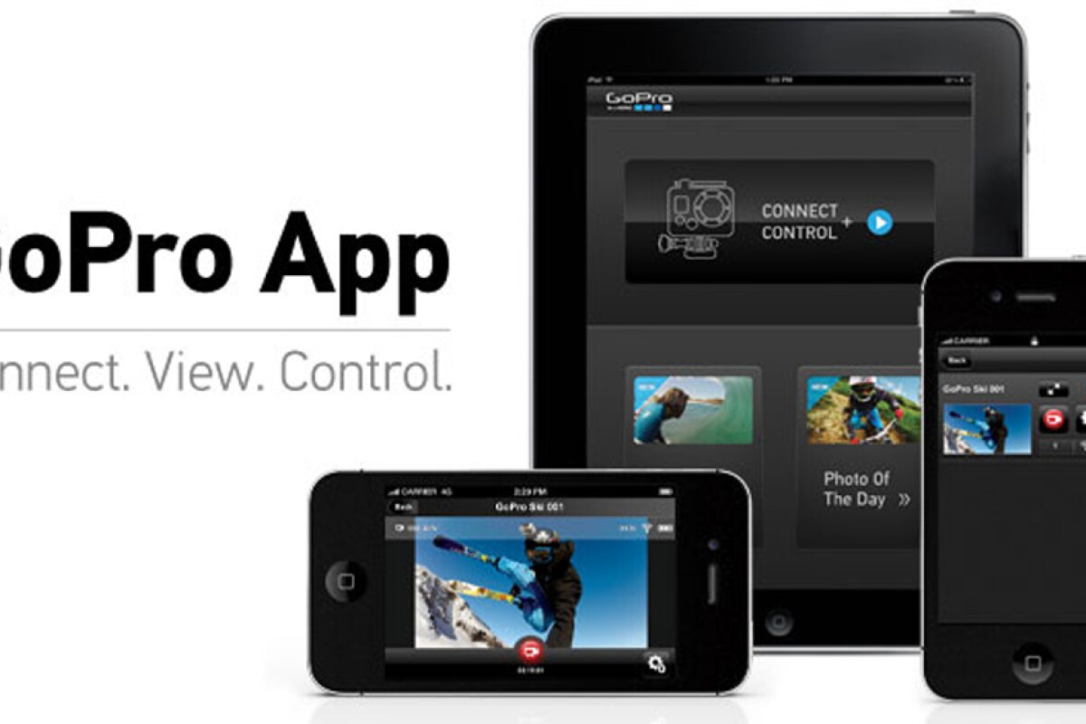 The GoPro app gives full control of the camera's settings and live scene-preview