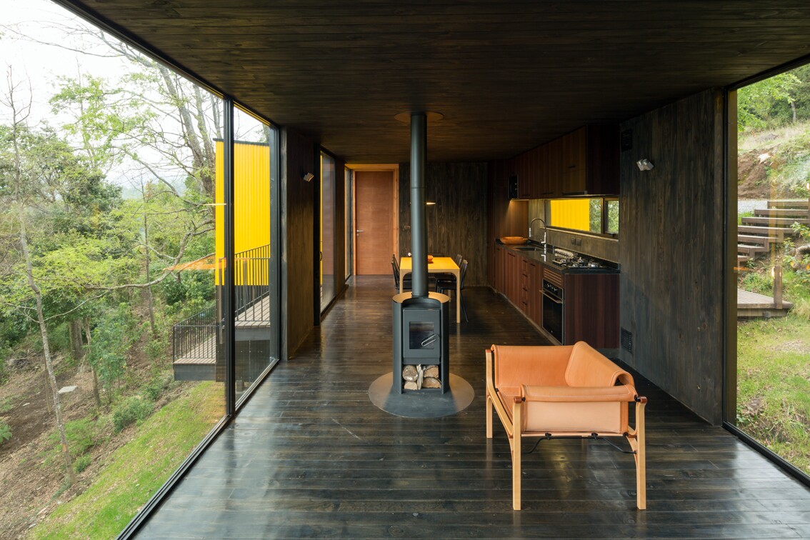 Other features of the home include wood combustion fireplace and a collection of perched private balconies