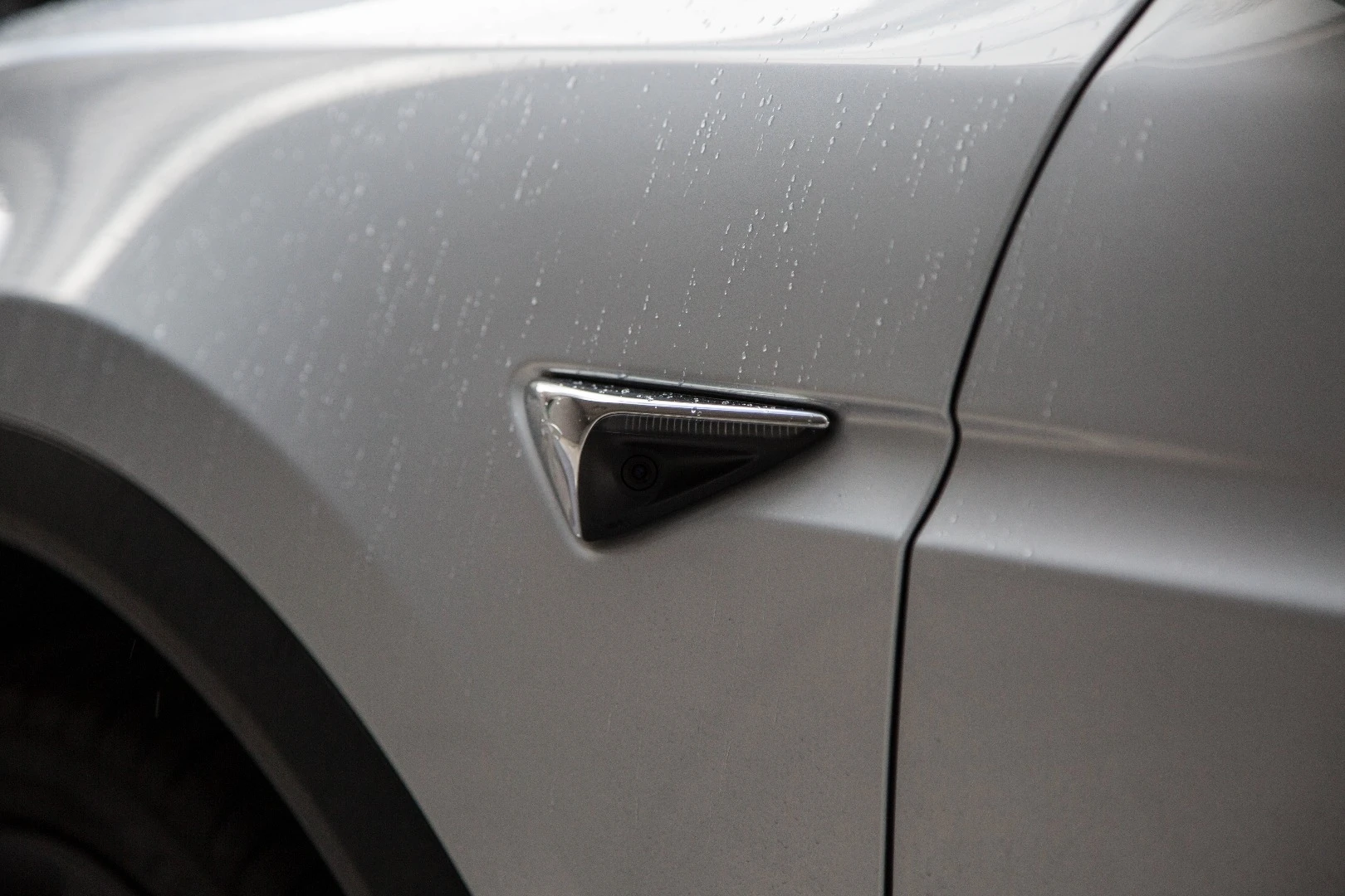 An Autopilot camera on the Tesla Model X