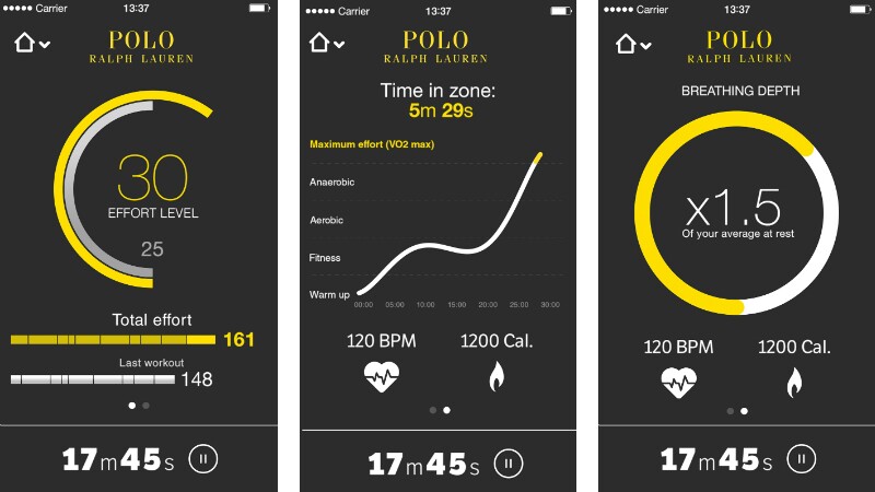 An accompanying mobile app presents the data that is collected by the Polo Tech