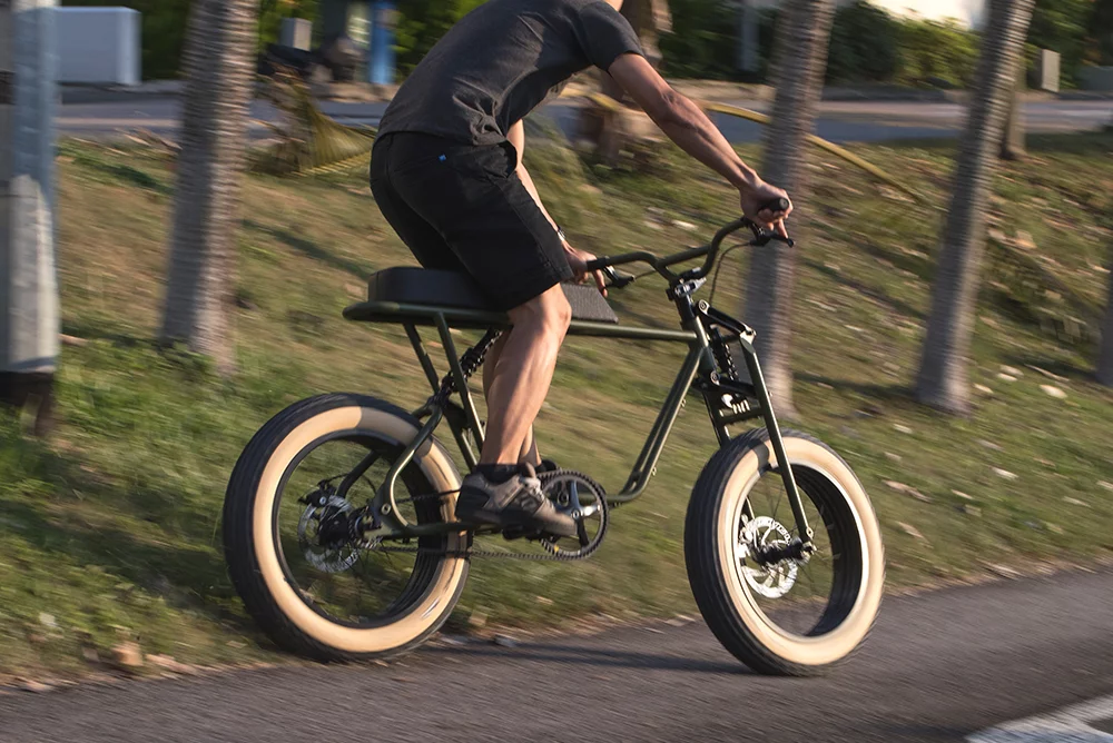 The Coast Cycle Buzzraw Pedal rocks a retro frame, fat tires and a long padded seat - but no electric assist