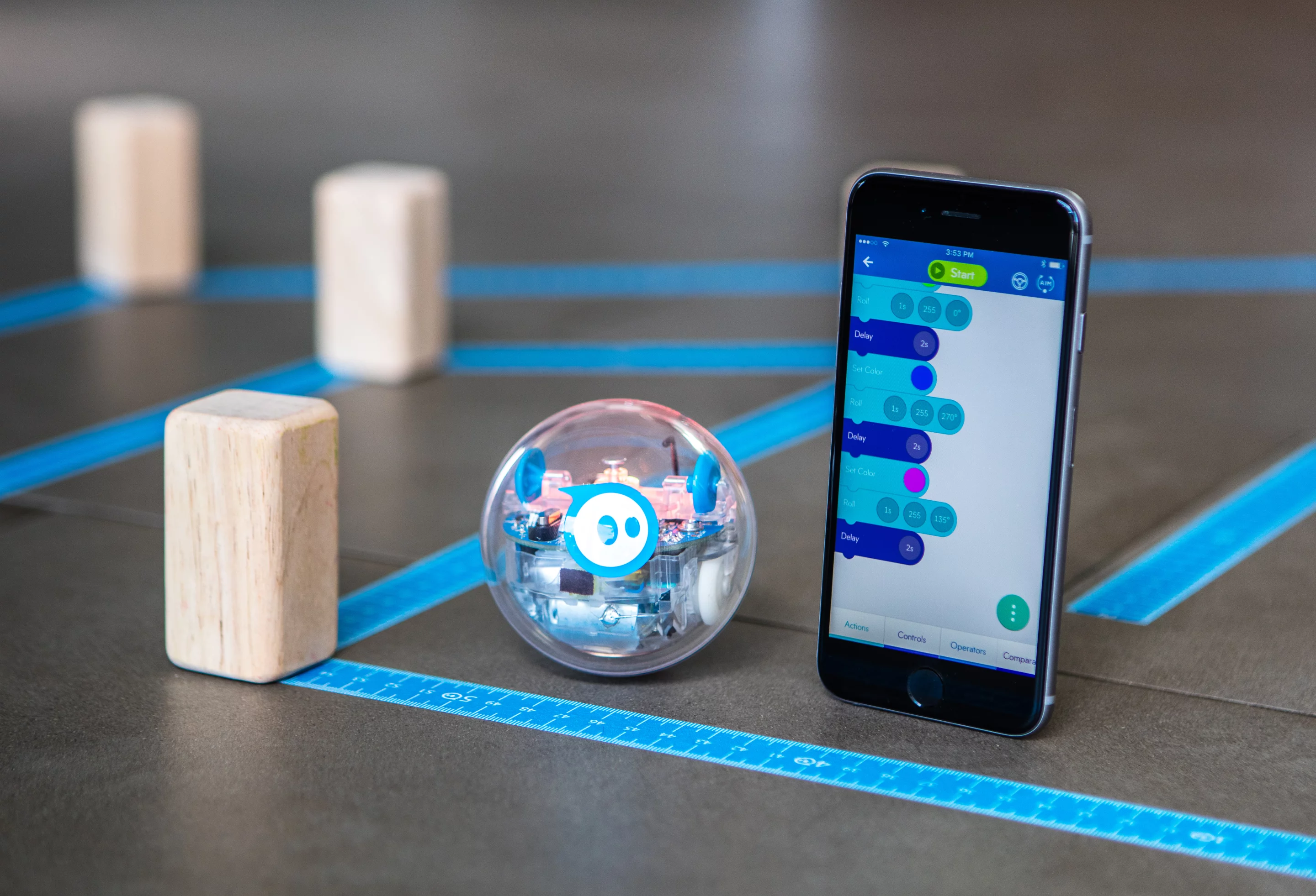 The Sphero SPRK+ robot ball is designed to help teach kids about coding