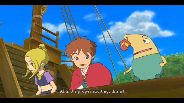 Oliver and company aboard a ship