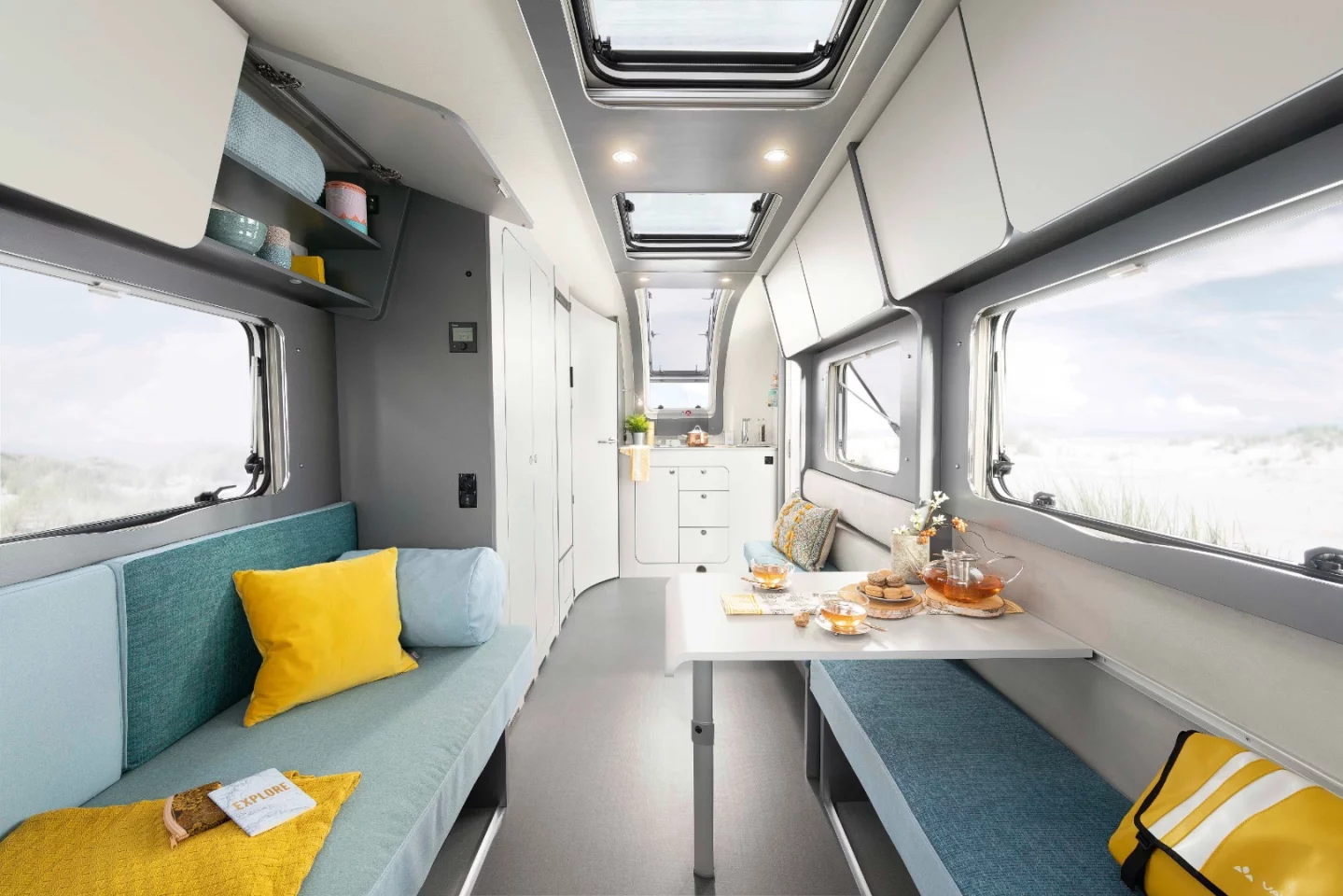 We can confirm that the interior feels spacious and open for a small caravan