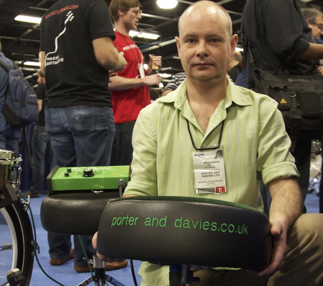 Dil Davies of Porter and Davies at NAMM 2012 (Photo: Gizmag)