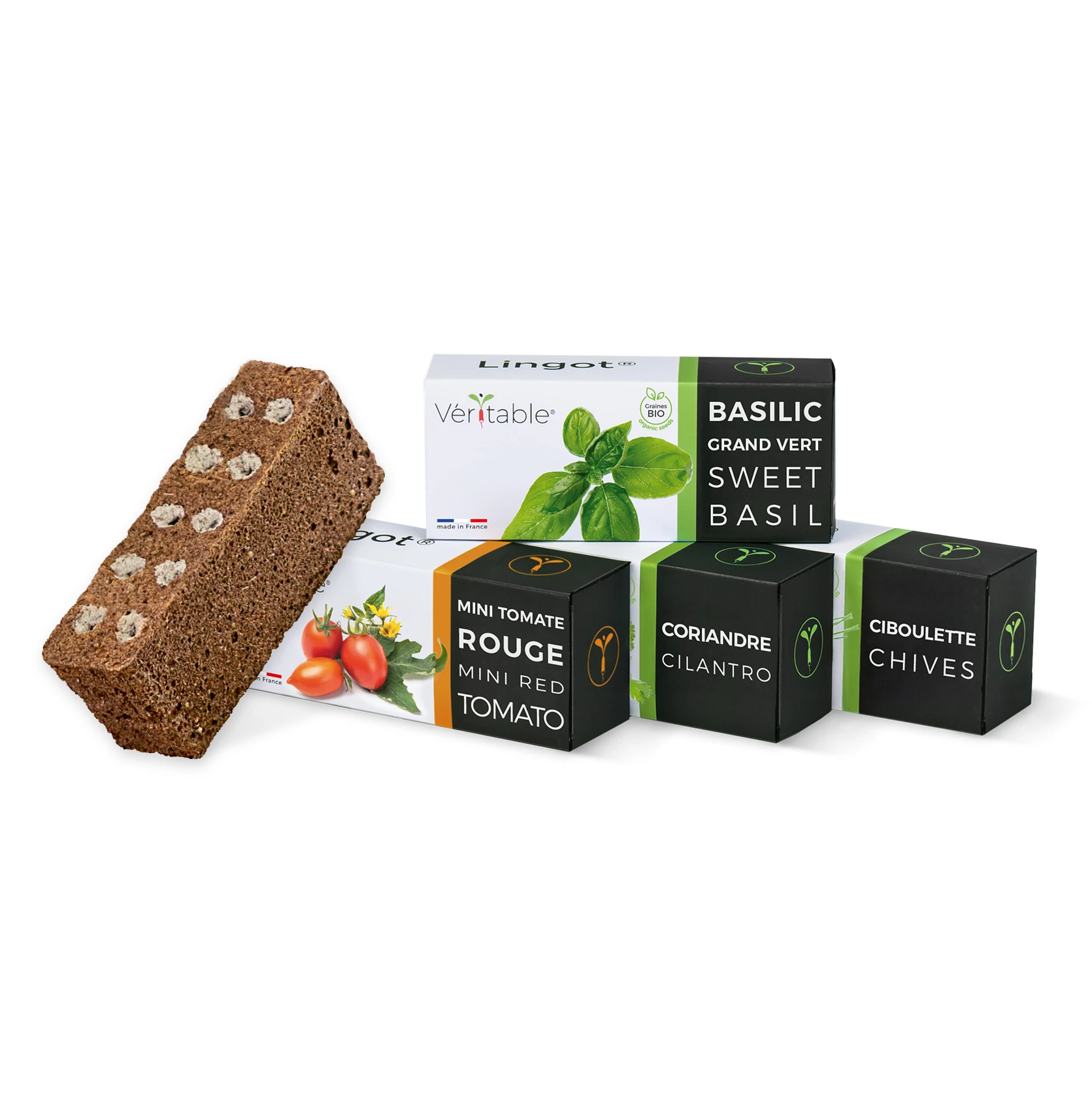 Véritable's Lingot growing medium is available in more than 75 different seed varieties, or unseeded so users can choose their own