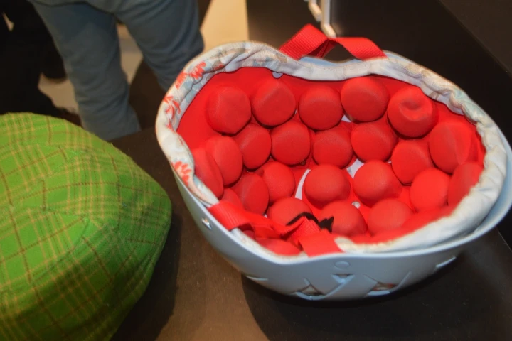 The Vaco12 tech uses bead-filled pods to dissipate impact forces