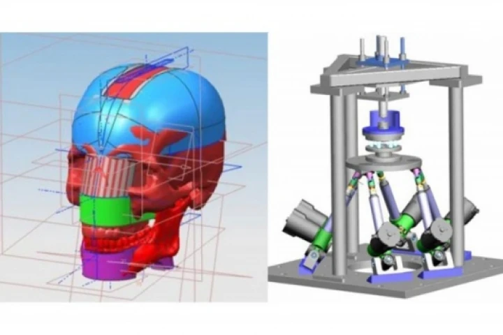 The Chewing Robot concept and CAD model of the complex mechanism (Image: Dr. Daniel Raabe)
