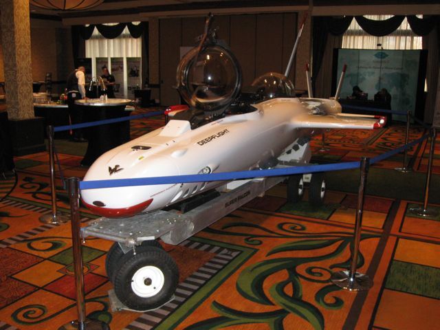 Hawkes Ocean Technologies' Deep Flight Super Falcon on display