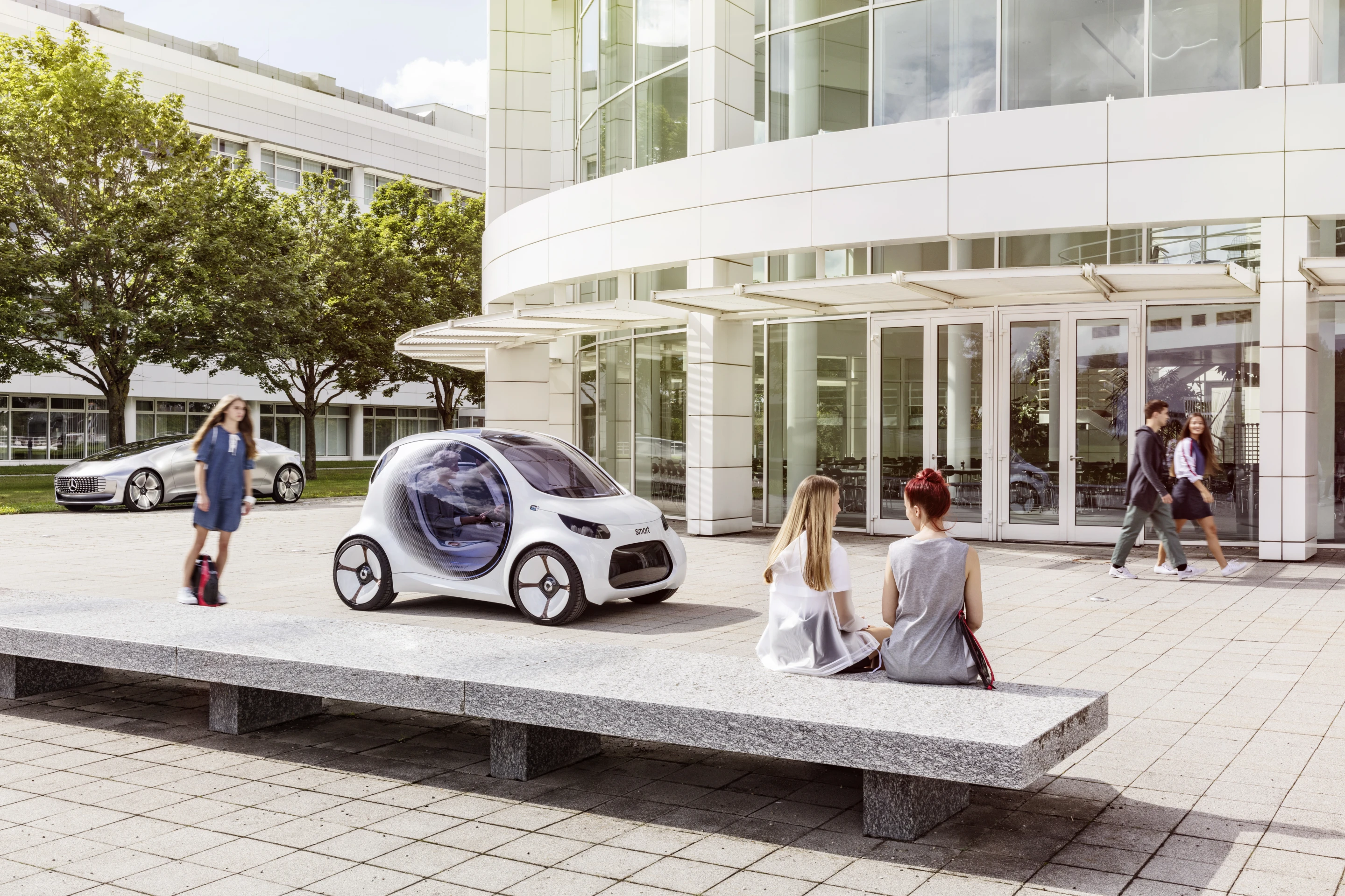 A Smart ForTwo-sized car can fit where larger autonomous cars don't