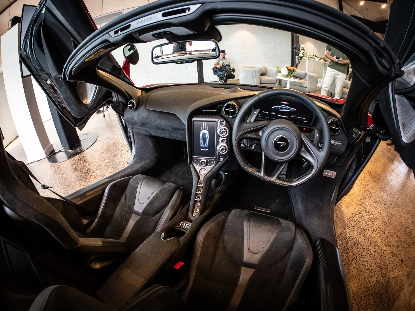 The interior is focused on hard driving