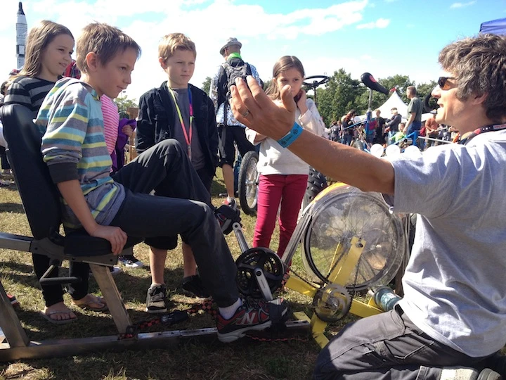 Both pedal-powered gadgets promise to produce electricity and perform other useful tasks (Photo: Pedal Power)