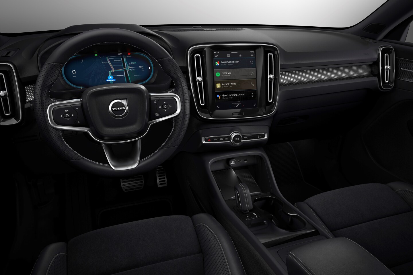 The Volvo XC40 Recharge also introduces a new Android-powered infotainment system developed with Google