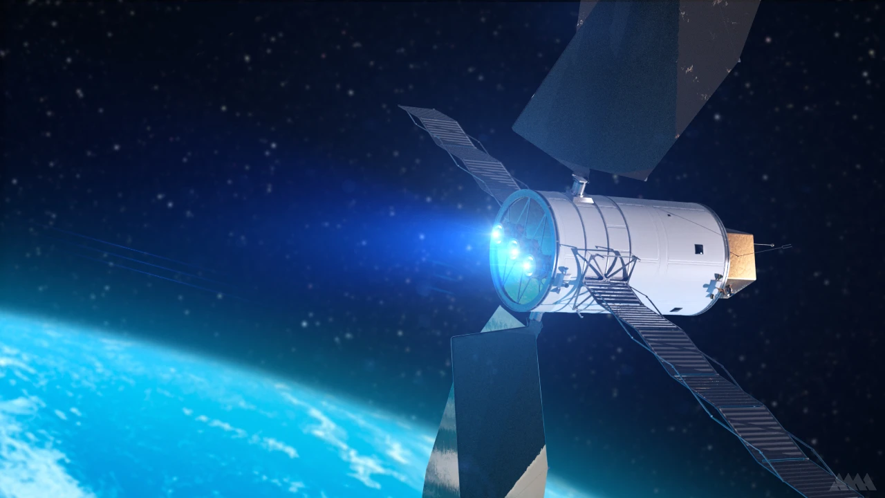 Artist impression of a Solar Electric Propulsion (SEP) system in action