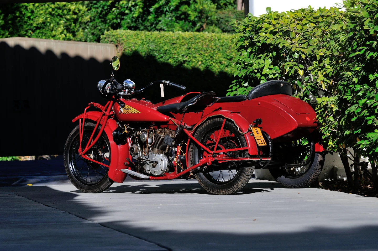 This 1930 Indian Chief was Lot 501 at the November, 1984 Steve McQueen estate auction at the Imperial Palace Hotel in Las Vegas, the second machine to be auctioned. His old 1200cc sidevalve V-Twin Indian Chief with Princess sidecar is a restoration with patina gained from use and the passage of time. It fetched $110,000 at Mecum MidAmerica's Pebble Beach auction in 2014.
