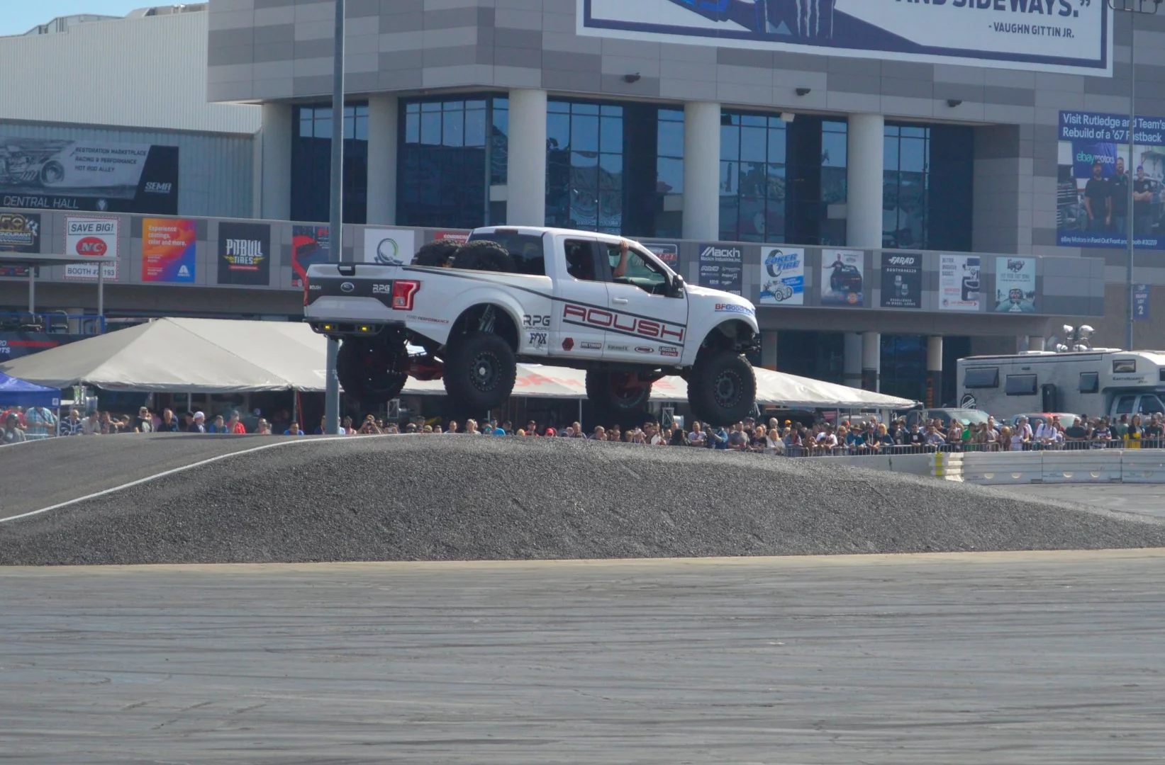 Catching air on the drift track