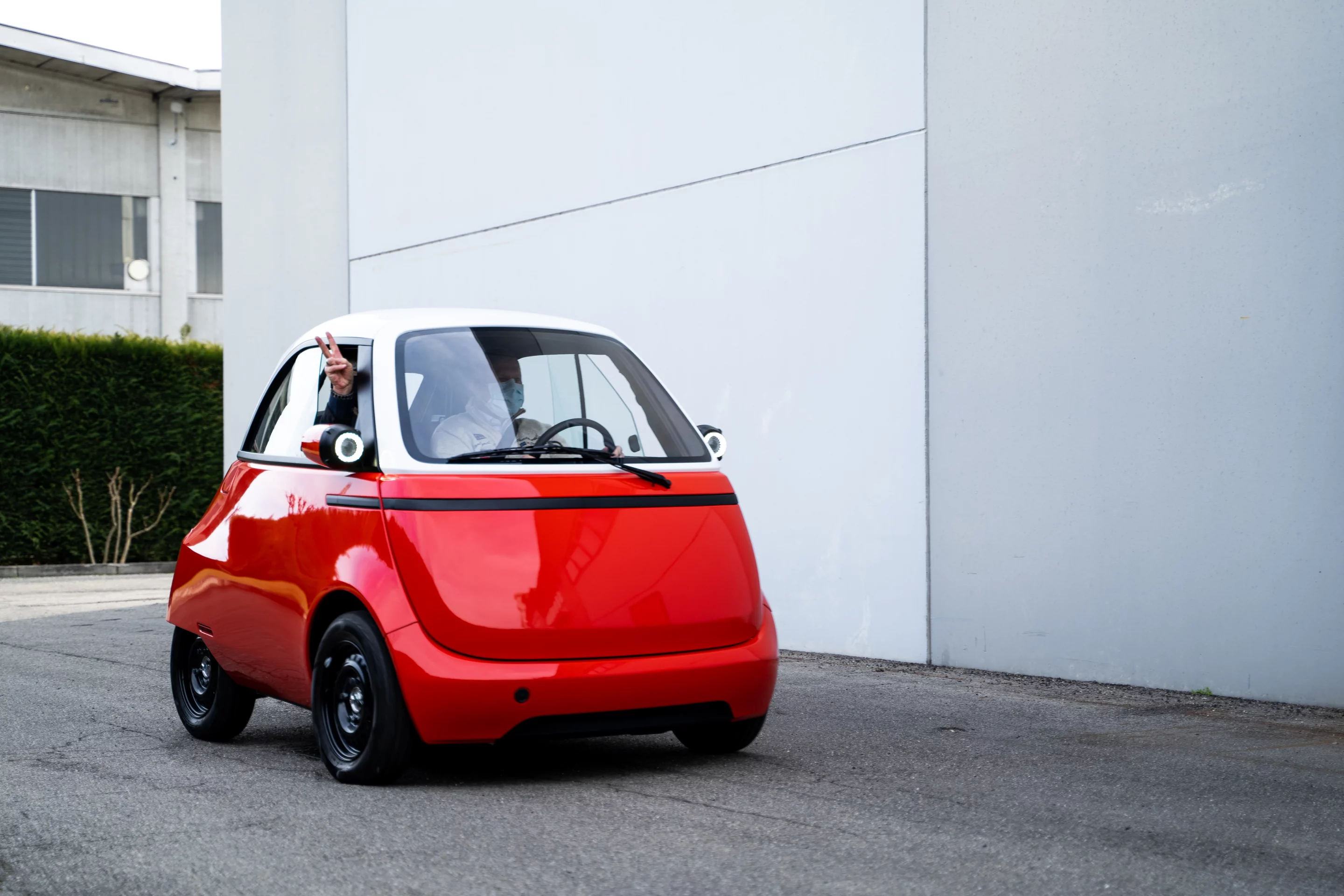 The latest prototype of the all-electric inner city runabout being taken for a spin