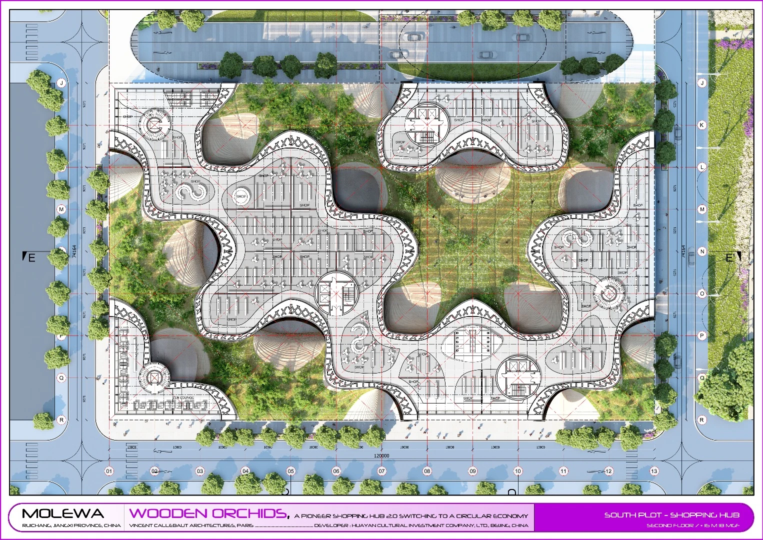 Callebaut says his sustainable mall would use 70 percent less energy overall than a typical similar structure