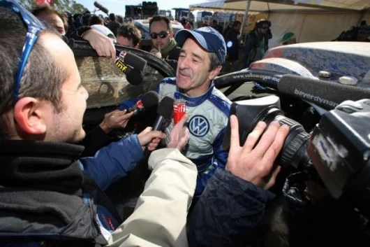 Bruno Saby exits his Touareg