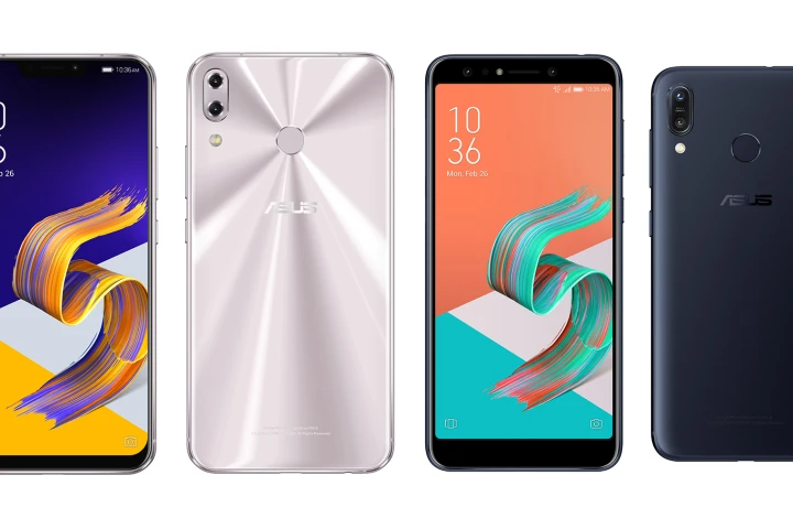 The new Asus ZenFone 5 range, unveiled at MWC 2018