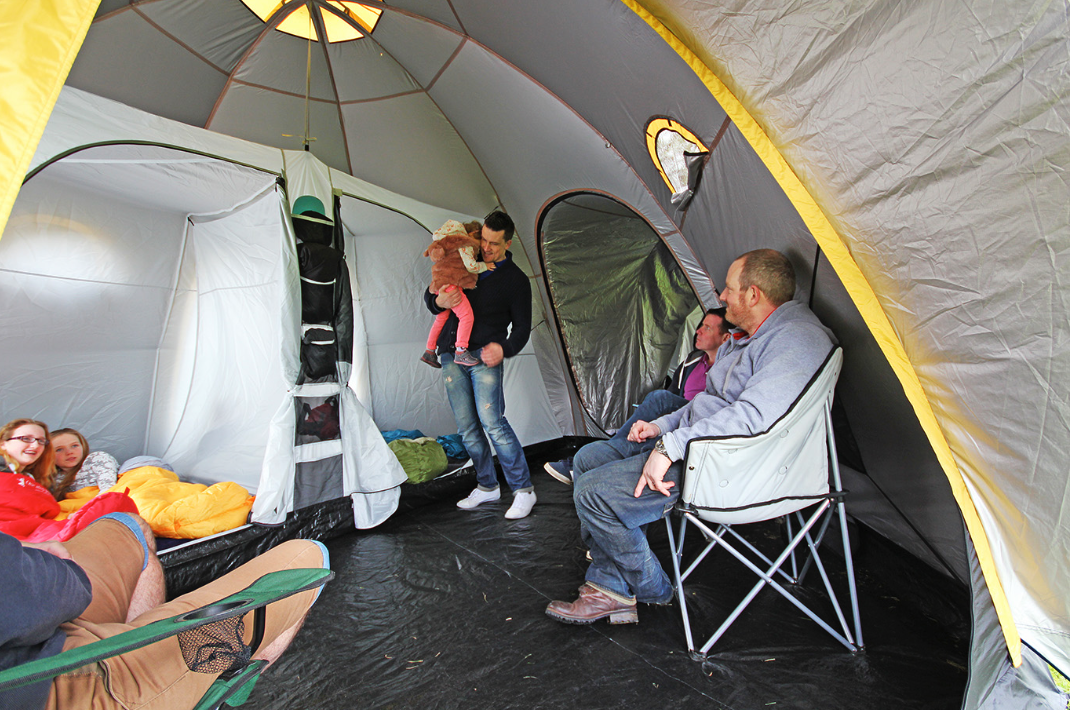 Modular Pod Tents bring campers together under the one roof