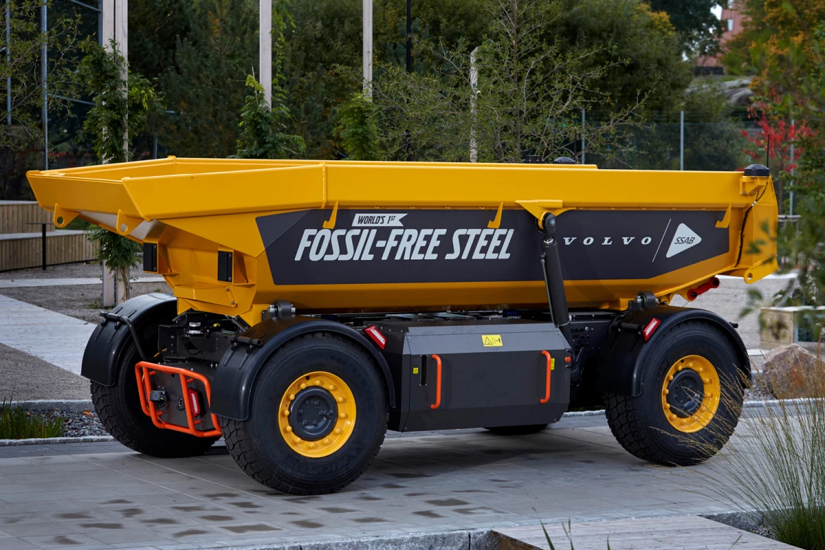 Volvo has launched what it says is the world's first vehicle to be made with fossil-free steel