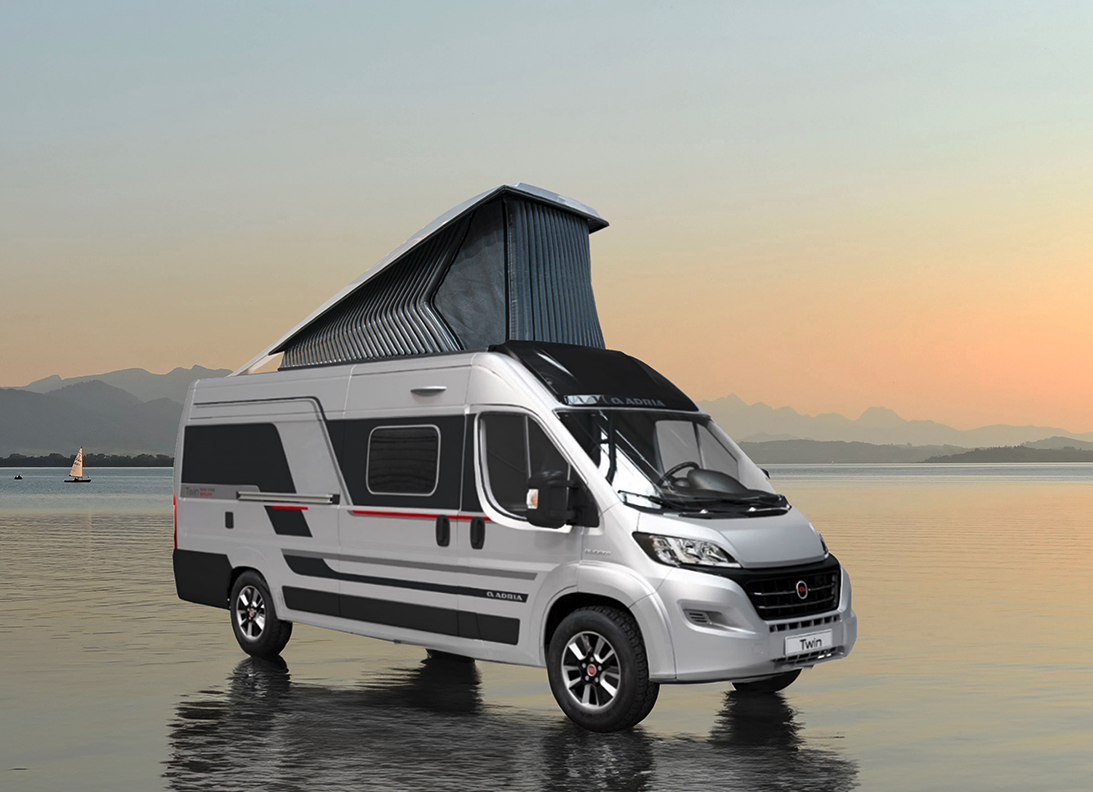 Last year, Adria presented a version of X Gloo pop-up roof on its Twin camper van series