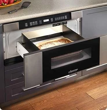 The Millennia Microwave In-A-Drawer has a unique drawer configuration that increases installation flexibility and offers greater safety than standard built-in microwaves.