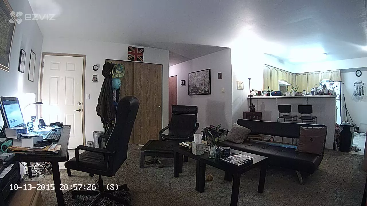 Ezviz Mini image under pure artificial light