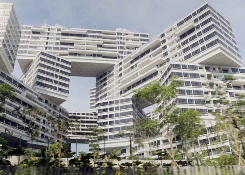 The Interlace is described as "a radically new approach to contemporary living in a tropical environment"