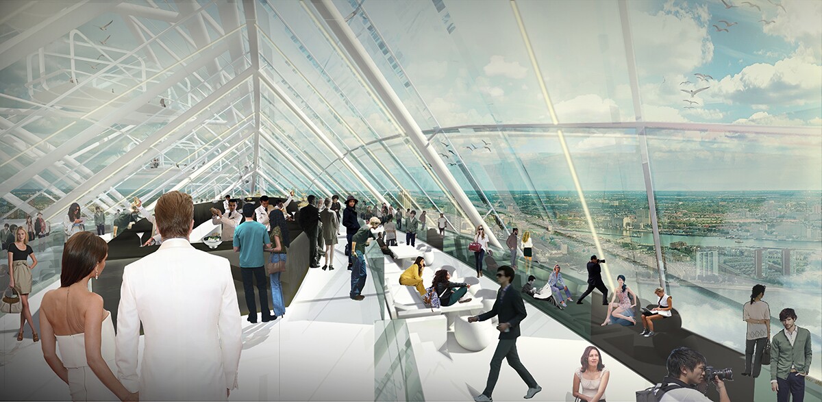 The Dutch Windwheel concept is 174 m (571 ft) tall and has underwater foundations
