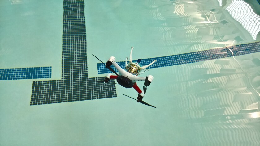 The Loon Copter's video currently can't be transmitted topside, and is instead recorded onboard for subsequent viewing