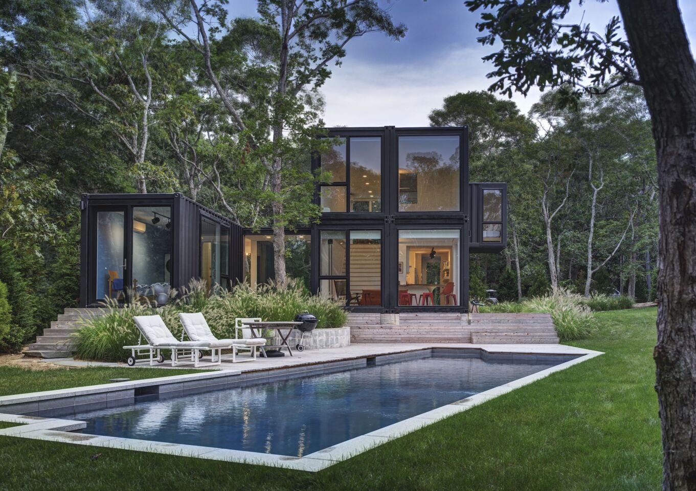 Amagansett Modular includes a pool in the garden