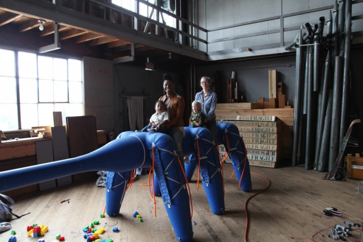 Ant-Roach is a six-legged "pneubot," designed to showcase the capabilities of inflatable robots