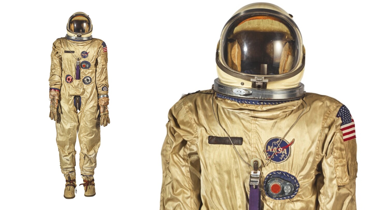 $162,500 | Complete Gemini G-2C-4 Space Suit | Auction House: Sotheby's | Sale price: US$162,500 | Official Estimate: US$100,000 to $150,000 | Date of sale: November 29, 2018