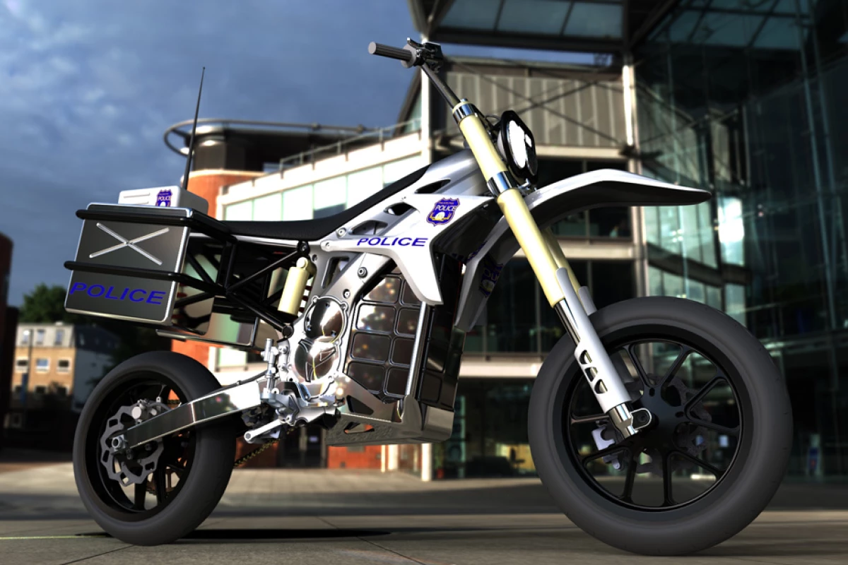 BRD's electric off-road motorcycle range includes "stealth" police bike