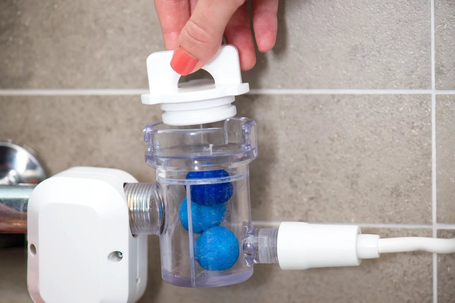 Users can utilize their own cleanser, or use tablets sold by SpinX